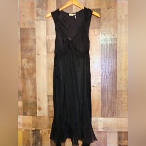 Max Studio Special Edition 100% Silk Sleeveless Dress Black Size 12